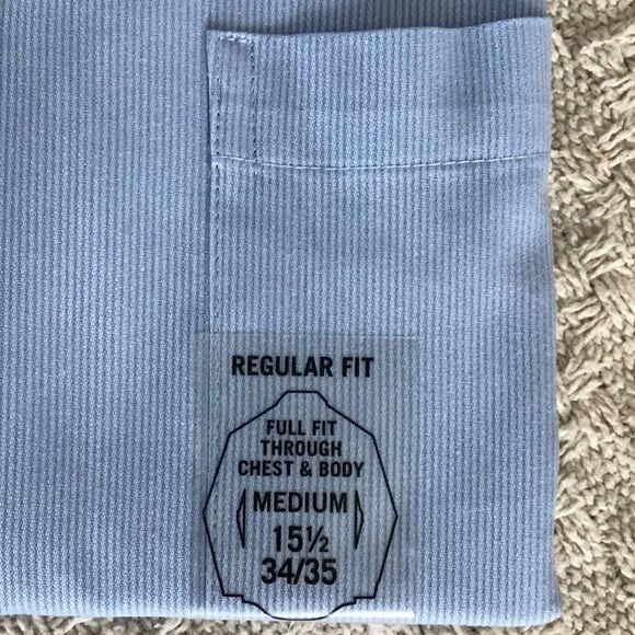 GEOFFREY Beene dress shirt gorpcore blue and white - Picture 2 of 6